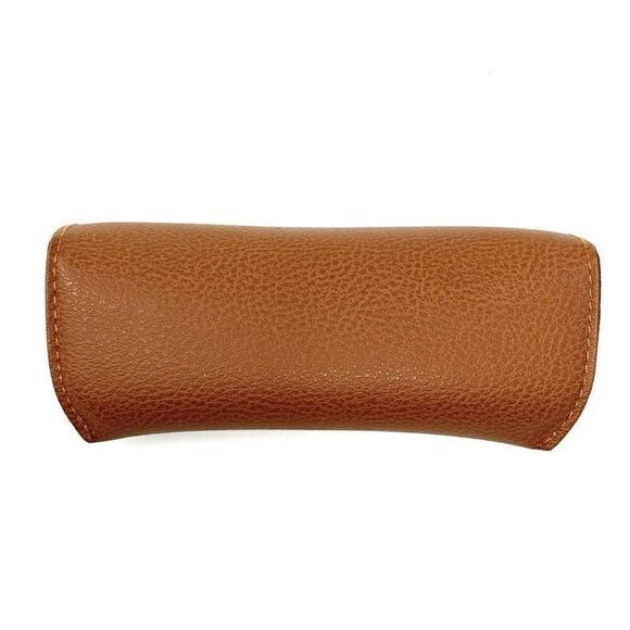 Ray-Ban Tan Brown Leather Sunglasses Eyeglasses Case + Microfiber Cleaning Cloth - Picture 11 of 12